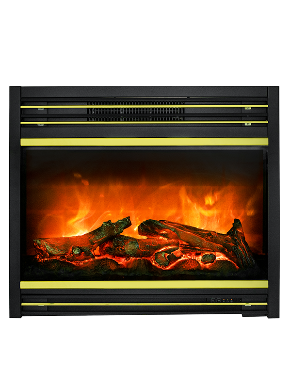 方便使用的红外遥控器嵌入式电壁炉，多种3-5种火焰颜色可选，火焰颜色和亮度可调节 耐高温玻璃