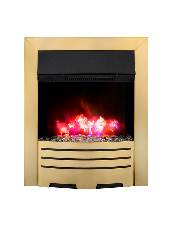 黄铜/不锈钢嵌入式壁炉 操作方便  耐高温玻璃  水晶或仿真假柴可选
